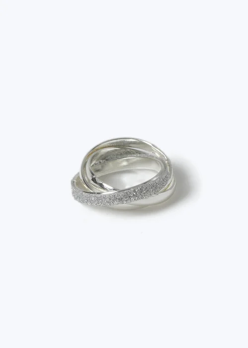 Muse 3 Pack Silver Glitter Rings - 17mm Image 1