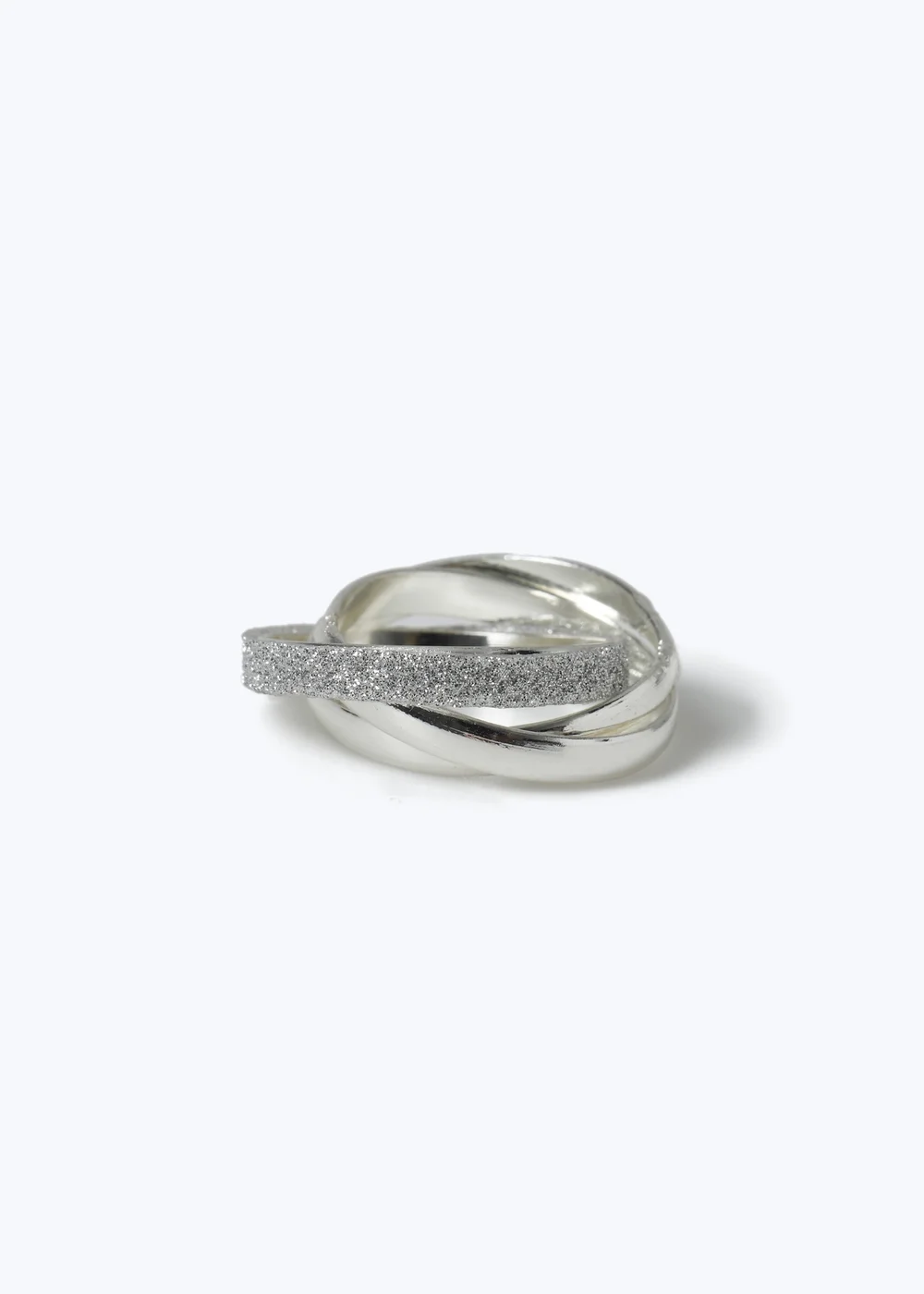 Muse 3 Pack Silver Glitter Rings - 17mm Image 2