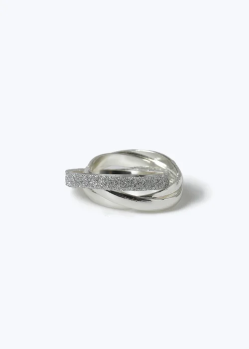 Muse 3 Pack Silver Glitter Rings - 17mm Image 2
