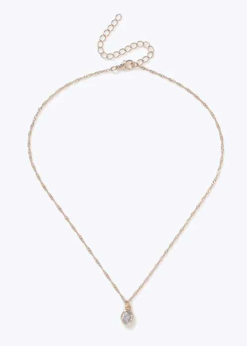 Muse Gold Teardrop Necklace - One Size Image 1
