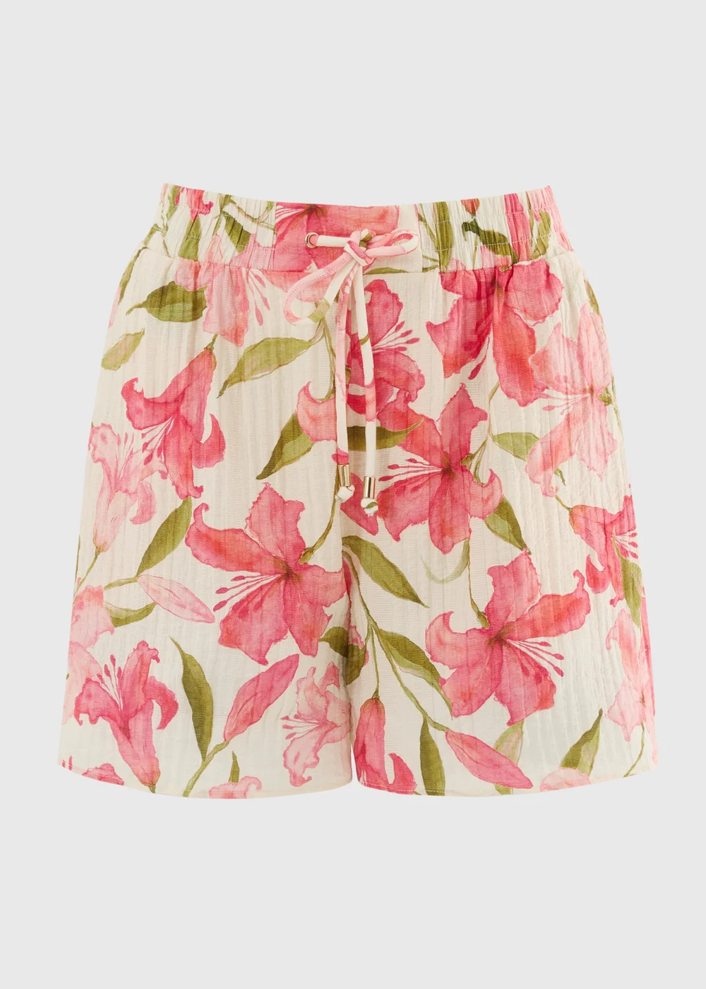 Pink Tropical Floral Co Ord Shorts - 16 Image 4
