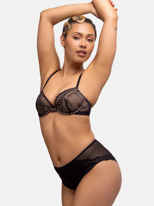 Dorina Demi Black/Blush Chloe Light Padded 2 Pack - 42C Image 2