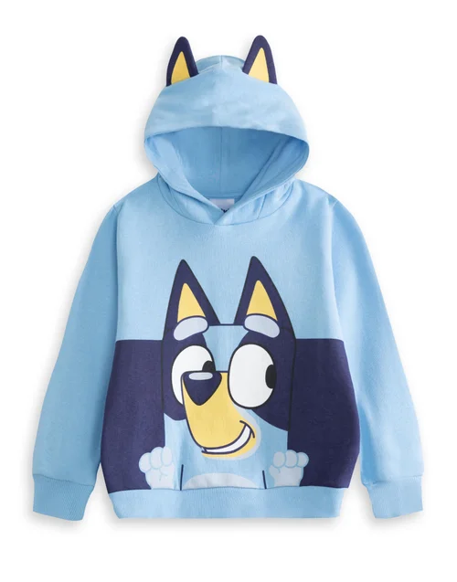 Vanilla Underground Bluey Unisex Kids Blue Hoodie (18 mnths - 7 years) - 18-24 months Image 1