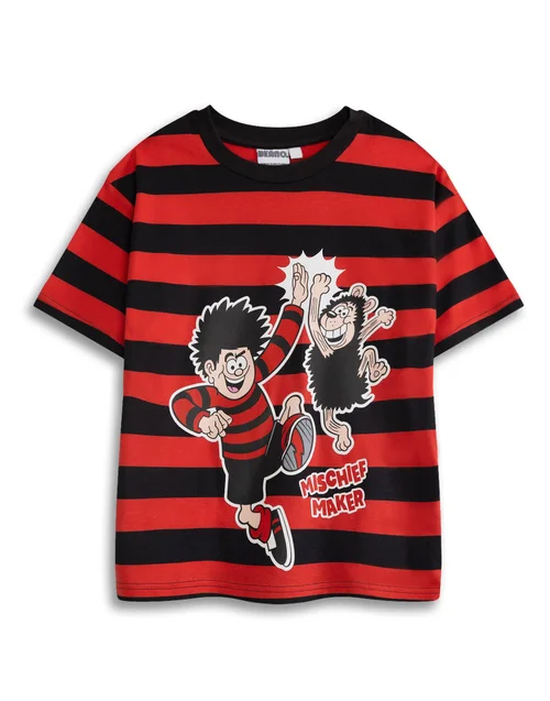 Vanilla Underground Beano Boys Red Dennis The Menace T-Shirt (5-12 Years) - 11-12 Yrs Image 1