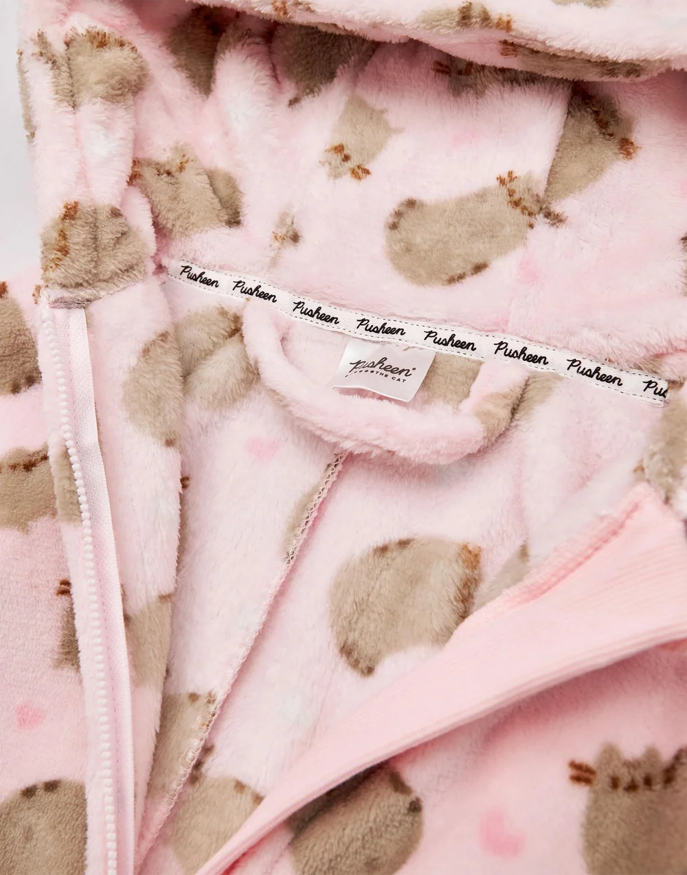 Vanilla Underground Pusheen Girls Pink All-Over Print With Novelty Ears Onesie (9-14 Years) - Age 13-14 Years Image 5