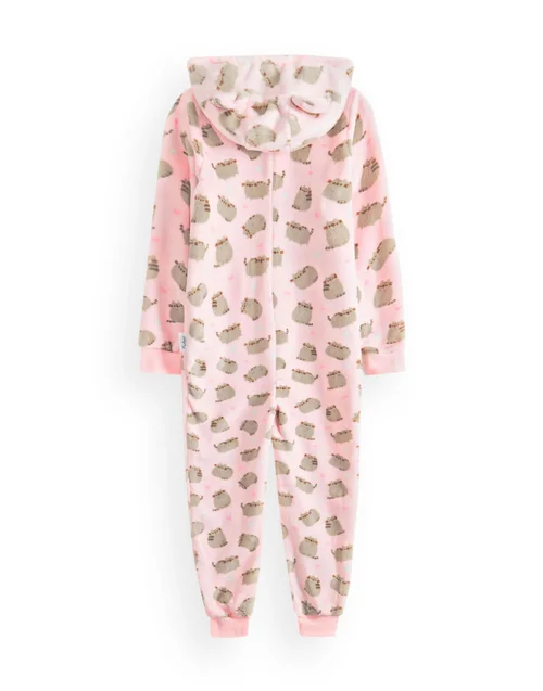 Vanilla Underground Pusheen Girls Pink All-Over Print With Novelty Ears Onesie (9-14 Years) - Age 13-14 Years Image 4