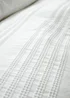 Bianca Fine Linens Waffle Cotton Stripe Duvet Cover Set White - Single Image 5