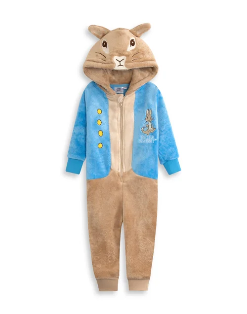 Vanilla Underground Peter Rabbit Unisex Kids Blue Onesie (12 mnths - 5 years) - 4-5 Yrs Image 1
