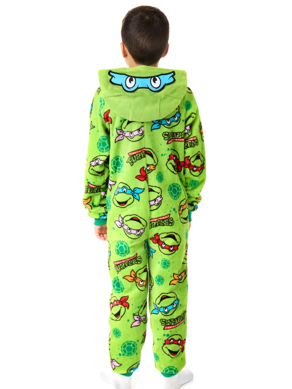 Vanilla Underground Teenage Mutant Ninja Turtles Boys Green Masks Onesie (3-12 Years) - Age 11-12 Years Image 2