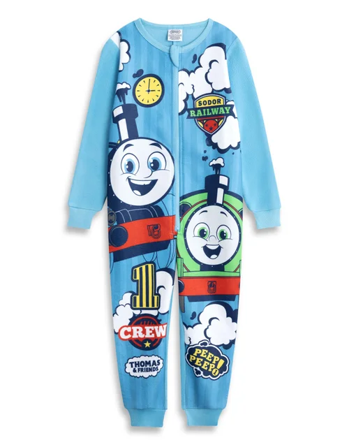Vanilla Underground Thomas & Friends Boys Blue Crew Onesie (18 mnths - 6 years) - Age 4-5 Years Image 1