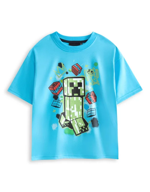 Vanilla Underground Minecraft Boys Multicoloured Creeper Short Pyjama Set (5-14 Years) - 2 Pack - 5-6 Yrs Image 2
