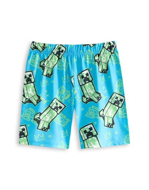 Vanilla Underground Minecraft Boys Multicoloured Creeper Short Pyjama Set (5-14 Years) - 2 Pack - 5-6 Yrs Image 3
