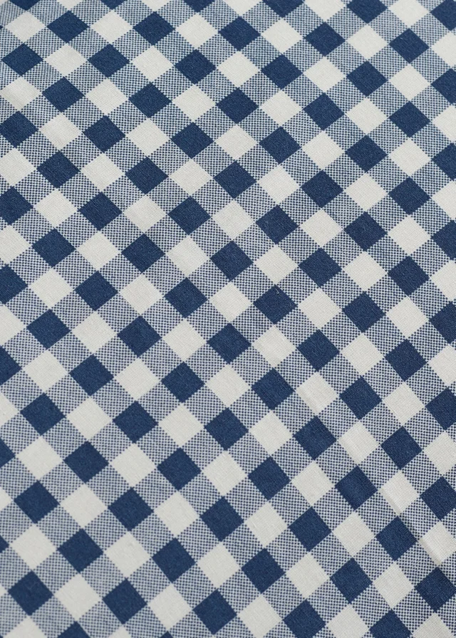Catherine Lansfield Bamford Gingham Check Fitted Sheet Navy Blue
