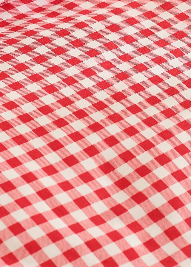 Catherine Lansfield Bamford Gingham Check Fitted Sheet Red