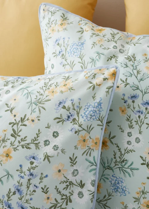 Bianca Fine Linens Ditsy Floral 200 Thread Count Cotton Reversible Duvet Cover Set Green - Single Image 4
