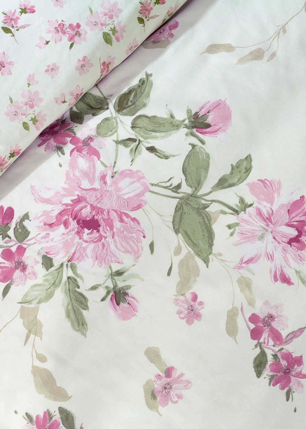 Catherine Lansfield Avebury Floral Reversible Duvet Cover Set Cream - Single Image 4