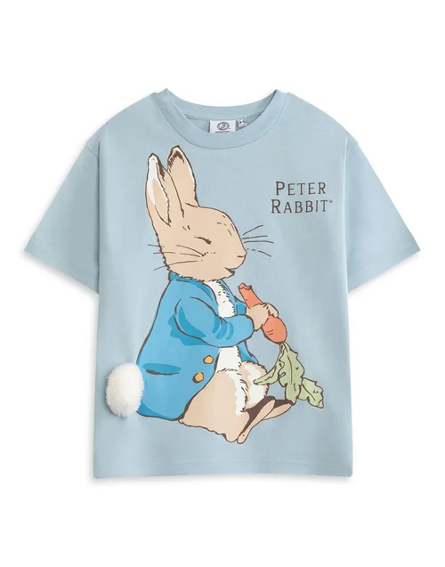 Vanilla Underground Peter Rabbit Unisex Kids Blue T-Shirt (12 mnths - 5 years) - 4-5 Yrs Image 1