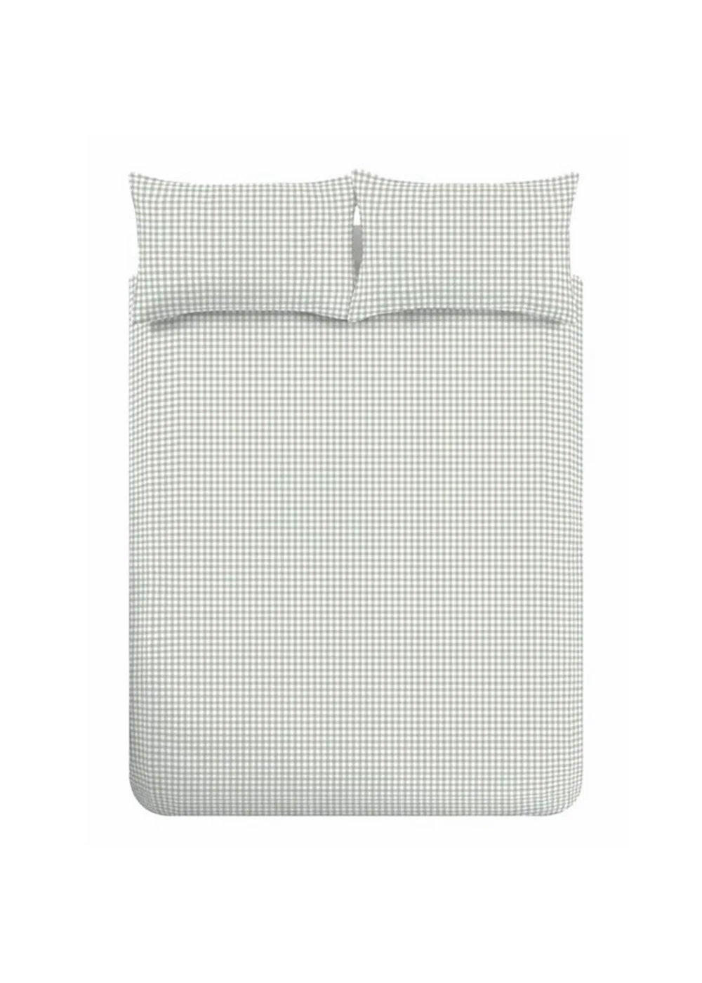 Catherine Lansfield Bamford Gingham Check Reversible Duvet Cover Set Green - Single Image 5