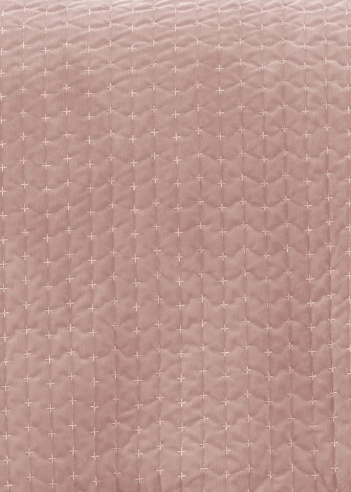 Bianca Fine Linens Attica Velvet Embroidered 240x260cm Bedspread Pink - One Size Image 2