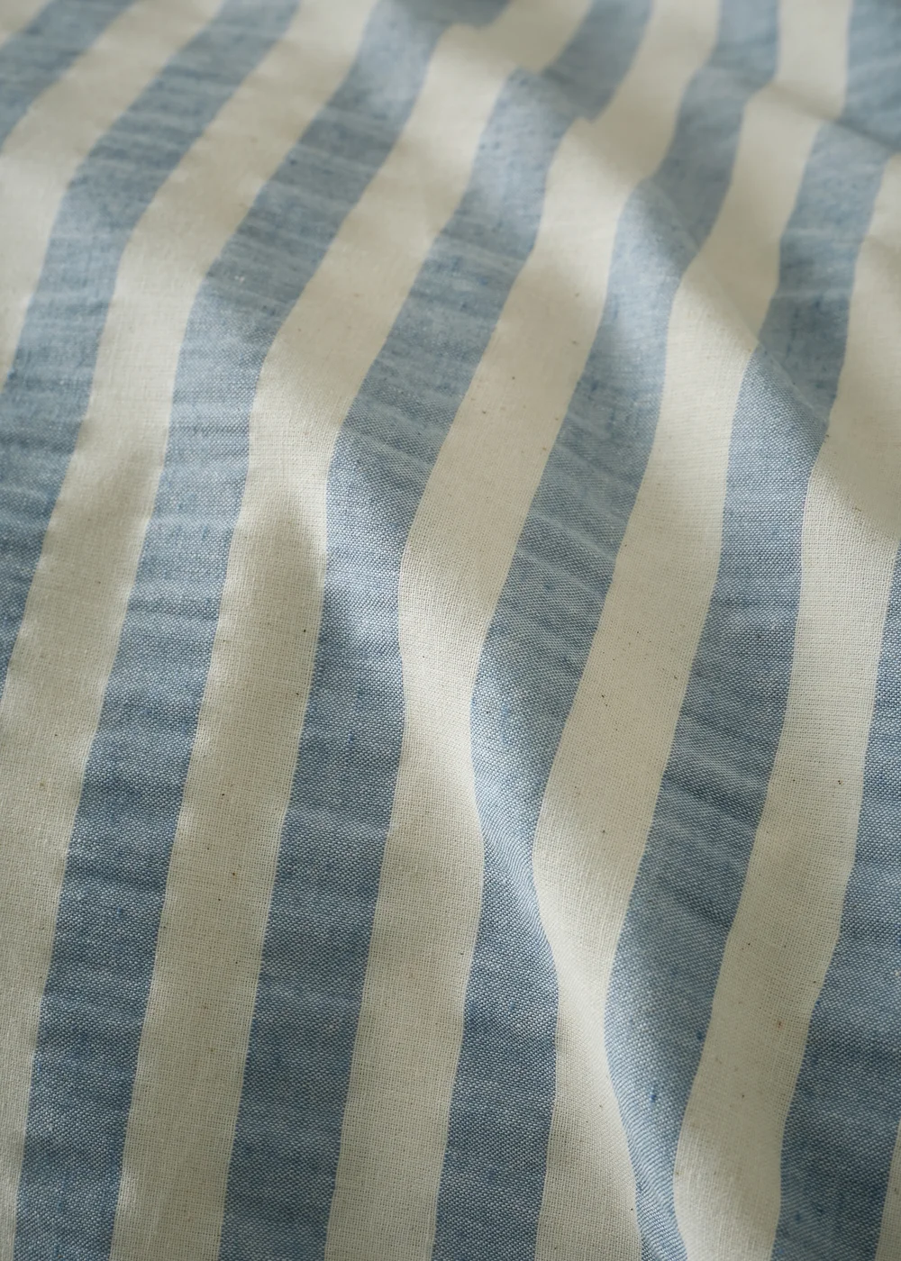 Pineapple Elephant Cotton Rich Woven Stripe Duvet Cover Set Blue - Double Image 4