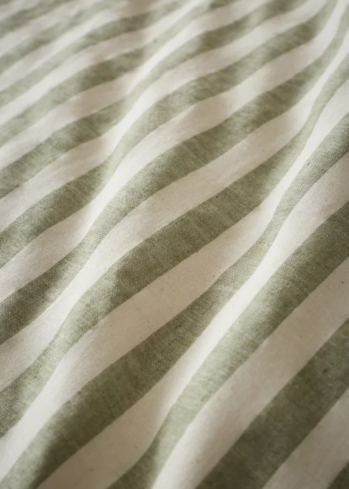 Pineapple Elephant Cotton Rich Woven Stripe Duvet Cover Set Green - King Image 4