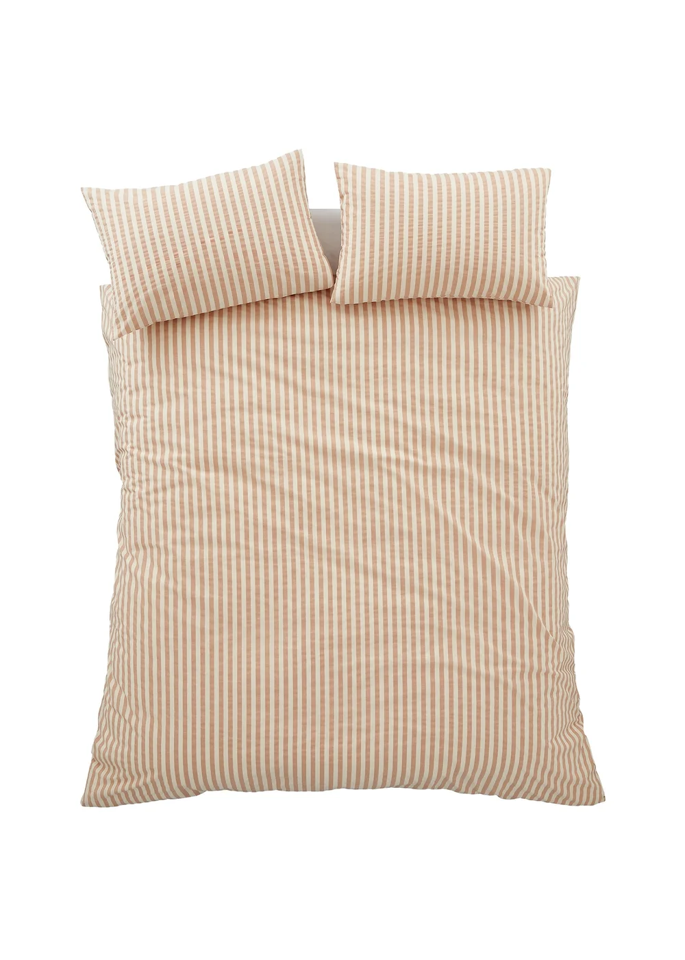 Pineapple Elephant Cotton Rich Woven Stripe Duvet Cover Set Clay - Single Image 5