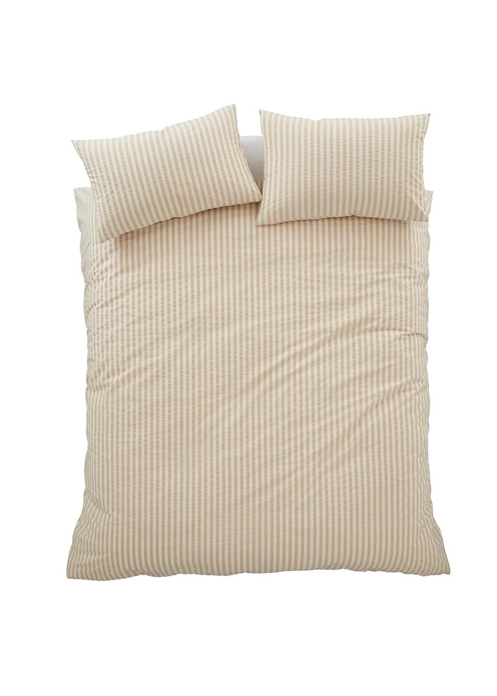 Pineapple Elephant Cotton Rich Woven Stripe Duvet Cover Set Natural - Single Image 5