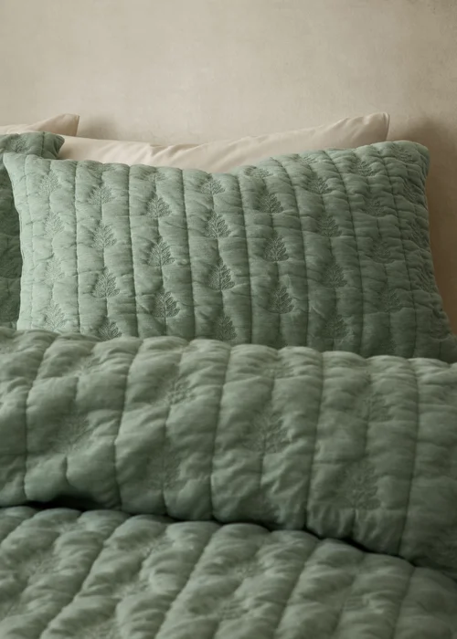 Pineapple Elephant Tamba Leaf Pinsonic Duvet Cover Set Green - Single Image 2
