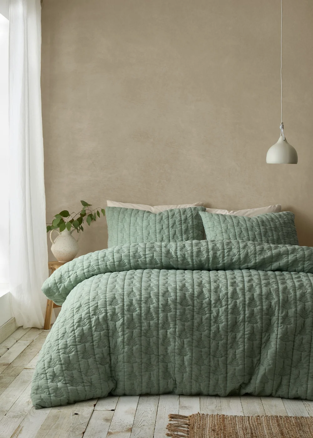 Pineapple Elephant Tamba Leaf Pinsonic Duvet Cover Set Green - Single Image 1