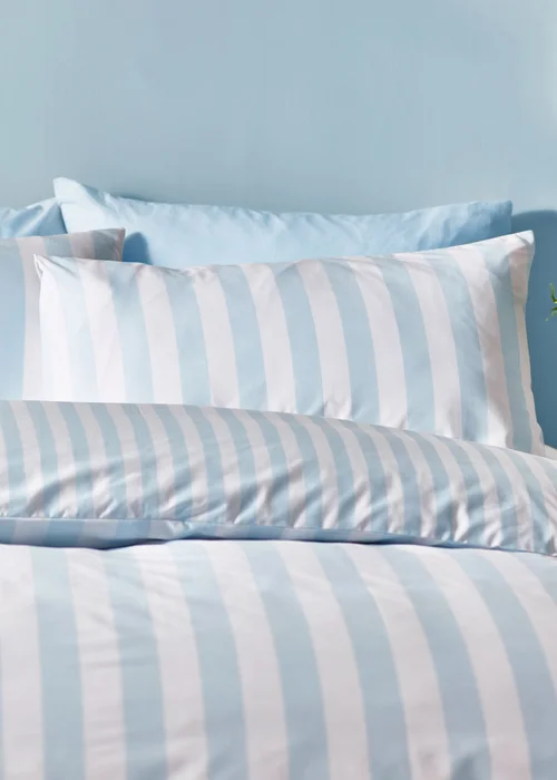 Sassy B Stripe Tease Reversible Duvet Cover Set Blue - Double Image 3