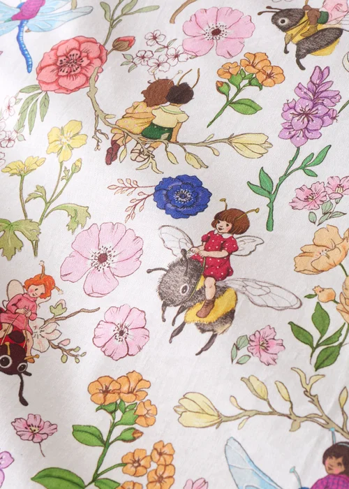 Belle & Boo Garden Friends Reversible Cotton Duvet Cover Set White - Junior Image 4