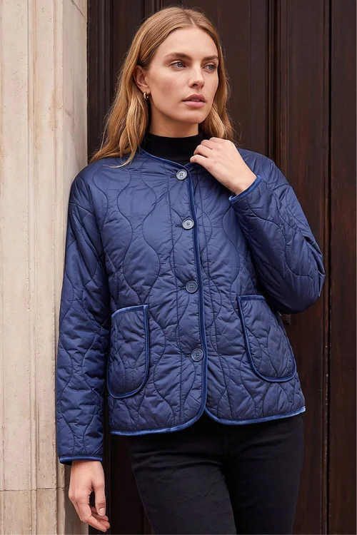 Roman Navy Two Tone Crew Neck Jacket - 20 Image 1