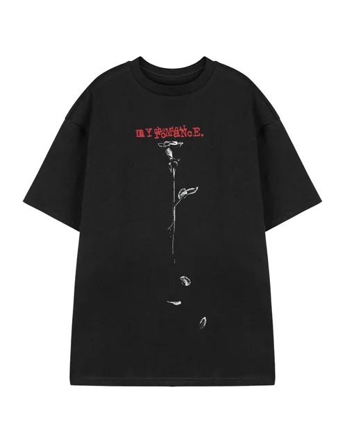 Vanilla Underground My Chemical Romance Black Rose Black Adult T-Shirt - 2XL Image 1