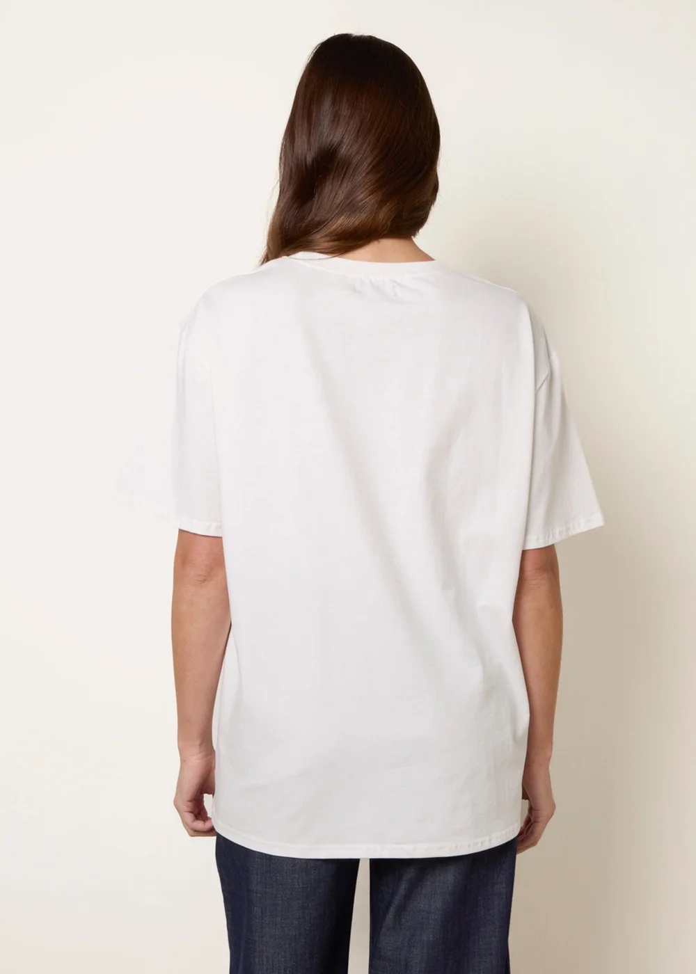 Blue Vanilla Ivory Graphic Print Crew-Neck T-shirt - S/M Image 4