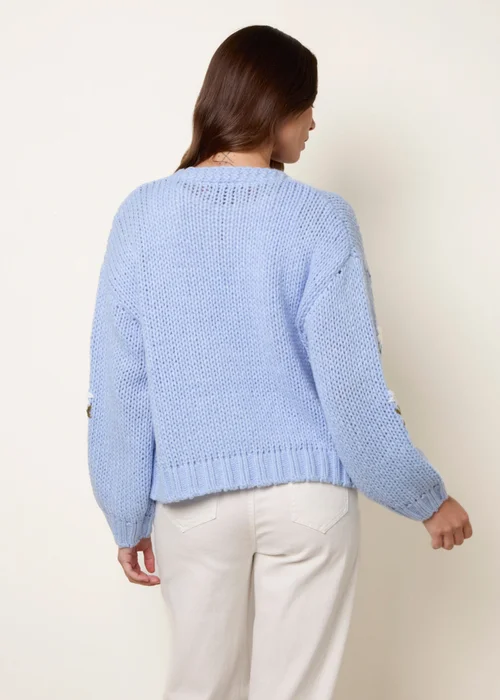 Blue Vanilla Blue Flower Embroidery Detailed Cardigan - M/L Image 4