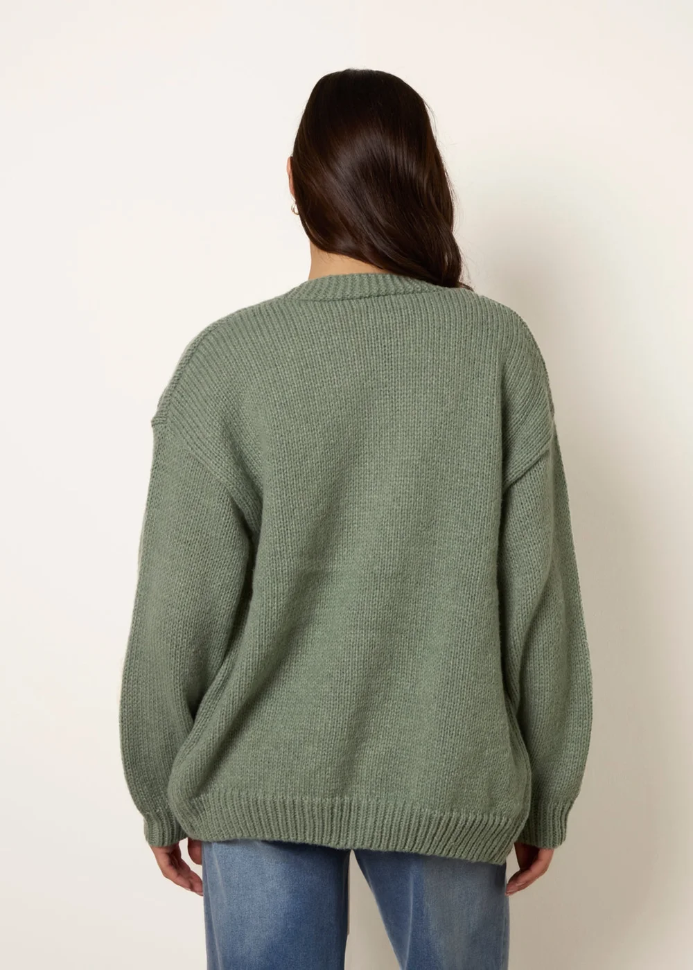 Blue Vanilla Green Daisy Large Flower Cardigan - M/L Image 4