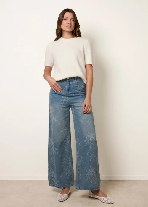 Blue Vanilla Blue Floral Print Jeans - 14 Image 2