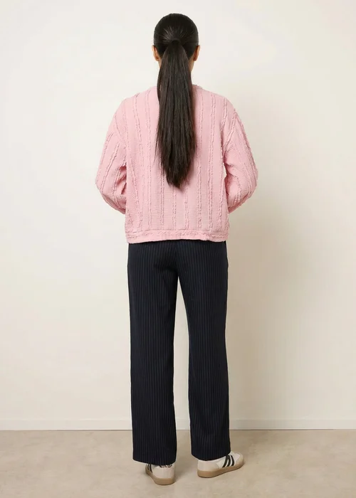 Blue Vanilla Pink Ruffle Detailed Sleeve Top - One Size Image 5