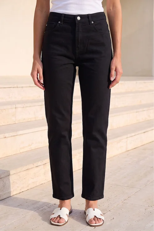 Roman Black Petite Stretch Straight Leg Jeans - 14 Image 1