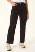 Roman Black Petite Stretch Straight Leg Jeans - 14 Image 4