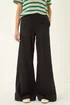 Roman Black Cotton Stretch Wide Leg Jean - 18 Image 4