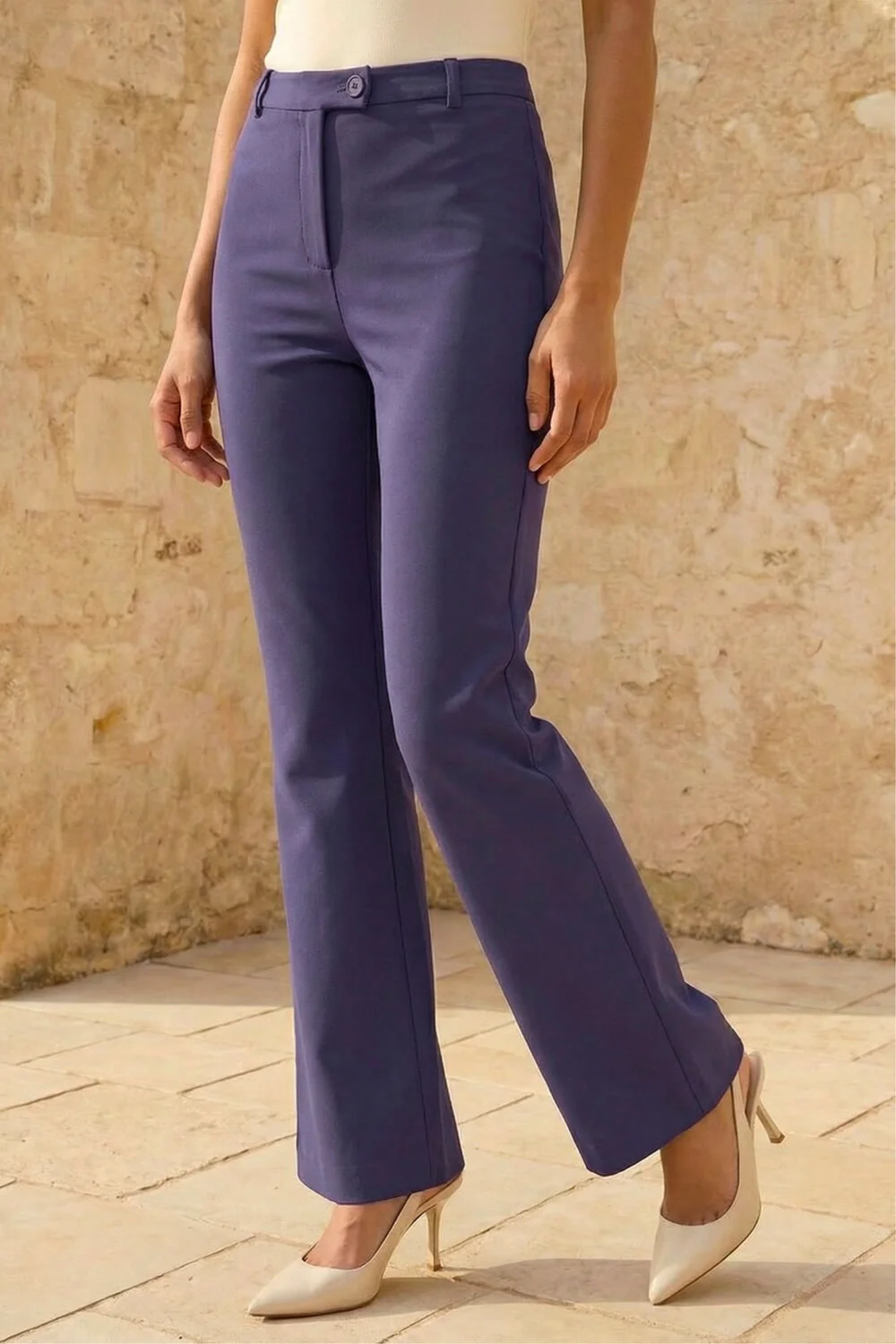 Roman Navy Stretch Bootleg Trouser - 20 Image 2