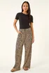 Roman Stone Petite Animal Print Wide Leg Trouser - Size 12 Image 2