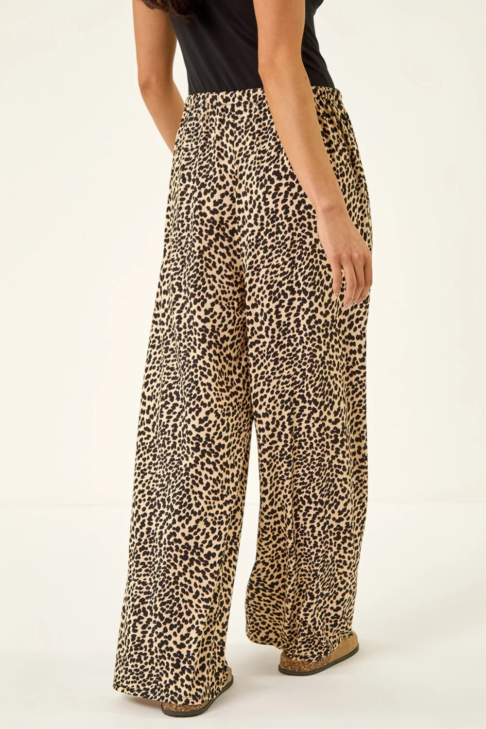 Roman Stone Petite Animal Print Wide Leg Trouser - Size 12 Image 3