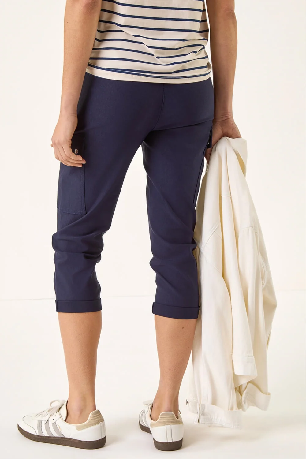 Roman Navy Cropped Cargo Stretch Trouser - 18 Image 3