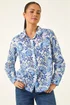 Roman Blue Petite Floral Embroidered Blouse - 12 Image 4