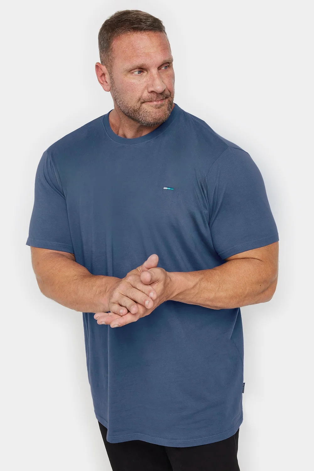 BadRhino Blue/Green/Purple/Grey/Navy Blue 5 Pack Extra Long T-Shirts - 5-6XL Image 2
