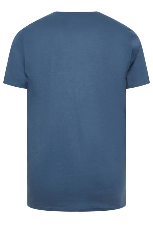 BadRhino Blue/Green/Purple/Grey/Navy Blue 5 Pack Extra Long T-Shirts - 5-6XL Image 5