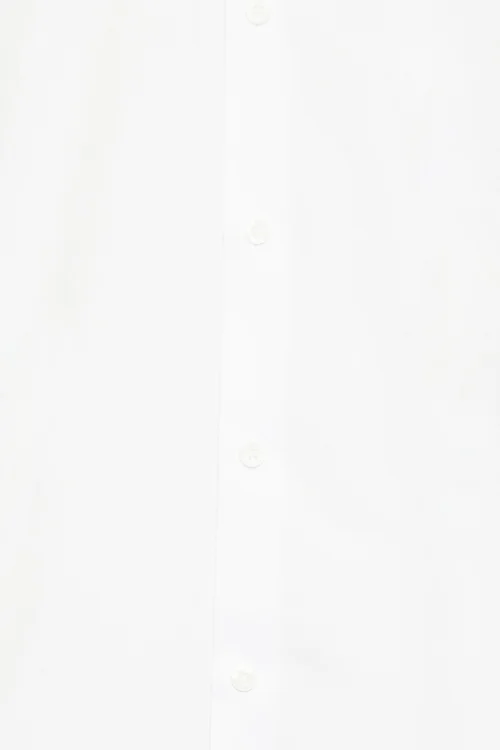 BadRhino Tailoring White Premium Stretch Long Sleeve Formal Shirt - 23 Collar Image 3