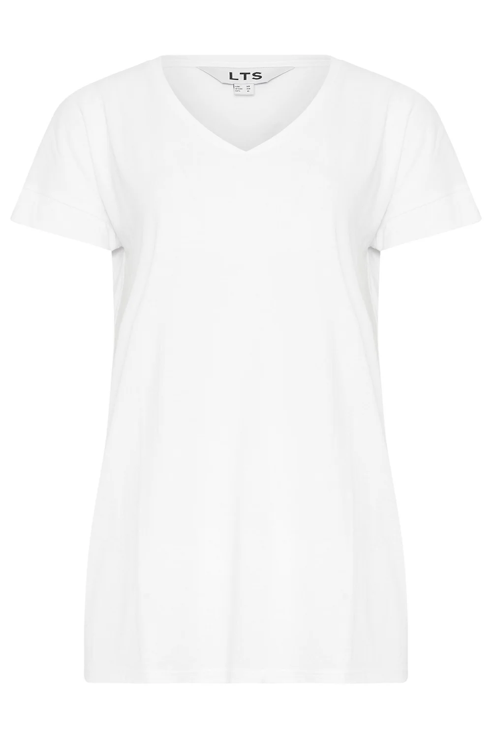 Long Tall Sally White V-Neck T-Shirt - Size 20 Image 5